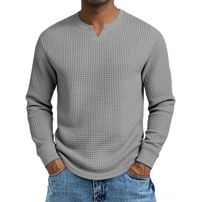 📢📢50%Rabatt!!!🎉✨Herren-Hemd mit Waffelstrick & V-Ausschnitt in Slim-Fit-Passform – Figurbetonter Schnitt, weiche Waffelstruktur & vielseitig kombinierbar – Perfekt für Alltag, Büro & Freizeit – Jetzt -50%!