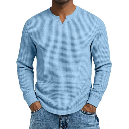 📢📢50%Rabatt!!!🎉✨Herren-Hemd mit Waffelstrick & V-Ausschnitt in Slim-Fit-Passform – Figurbetonter Schnitt, weiche Waffelstruktur & vielseitig kombinierbar – Perfekt für Alltag, Büro & Freizeit – Jetzt -50%!