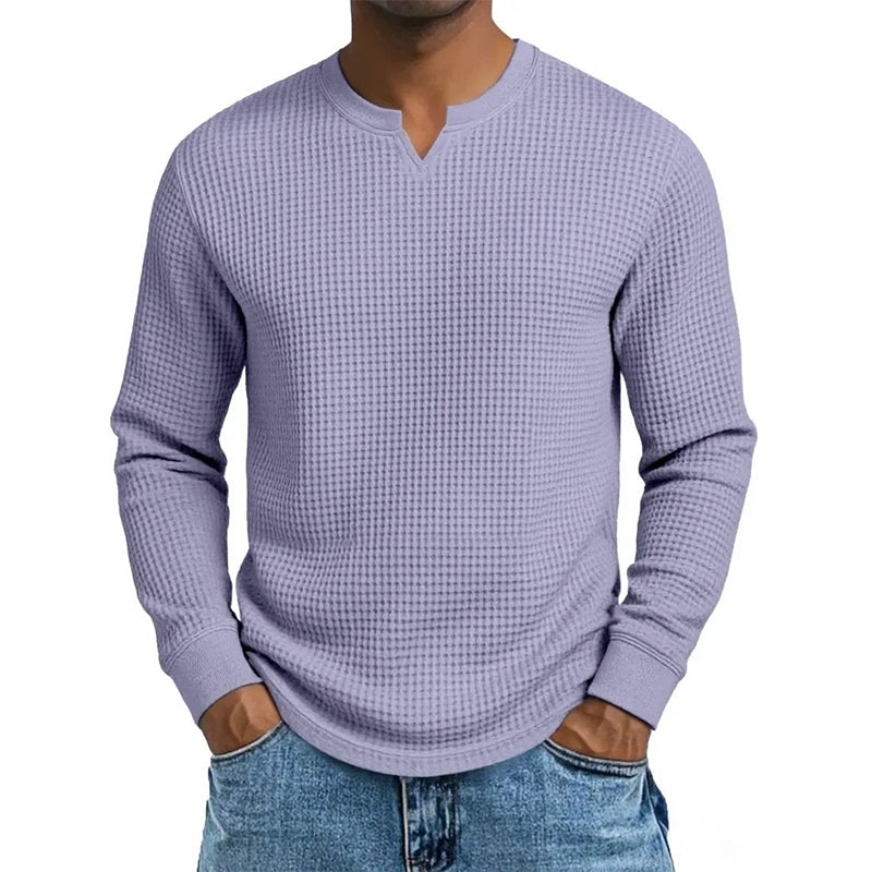 📢📢50%Rabatt!!!🎉✨Herren-Hemd mit Waffelstrick & V-Ausschnitt in Slim-Fit-Passform – Figurbetonter Schnitt, weiche Waffelstruktur & vielseitig kombinierbar – Perfekt für Alltag, Büro & Freizeit – Jetzt -50%!