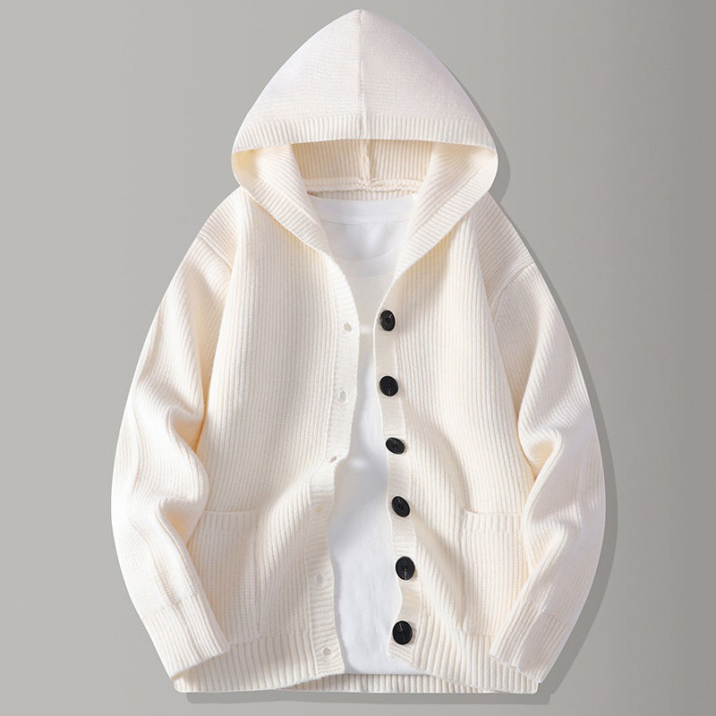 📢📢50%Rabatt!!!🎉✨Gestrickte Kapuzenstrickjacke für Herren – Lässige, lockere Strickjacke mit Knöpfen – vielseitig als Jacke tragbar – Perfekt für Alltag, Freizeit & die Übergangszeit – Jetzt -50%!