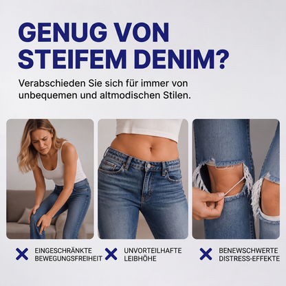 📢📢50%Rabatt!!!🎉✨Schicke hochtaillierte Damen-Jeans im Used-Look