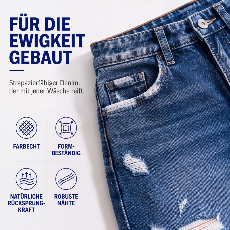 📢📢50%Rabatt!!!🎉✨Schicke hochtaillierte Damen-Jeans im Used-Look