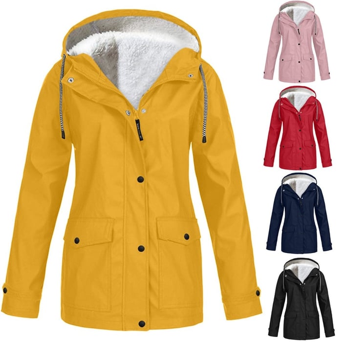 📢📢50%Rabatt!!!🎉✨Gefütterte Outdoorjacke mit Kapuze für Damen