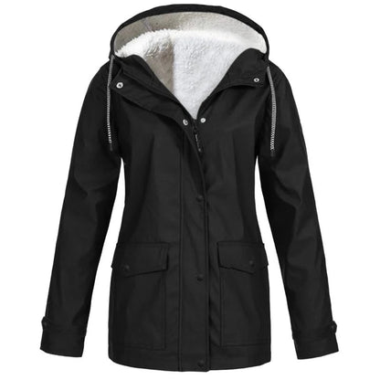 📢📢50%Rabatt!!!🎉✨Gefütterte Outdoorjacke mit Kapuze für Damen