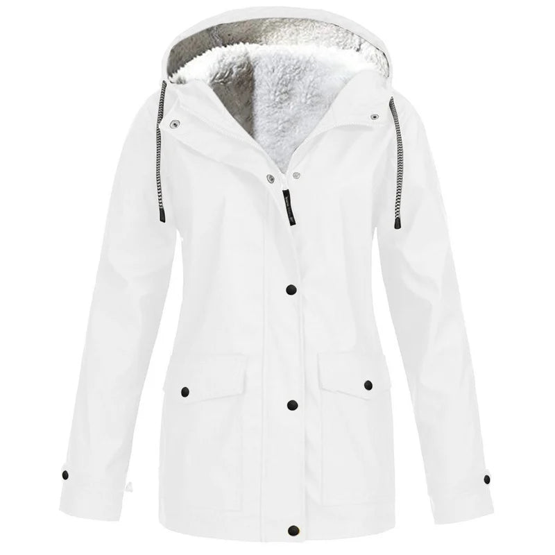 📢📢50%Rabatt!!!🎉✨Gefütterte Outdoorjacke mit Kapuze für Damen