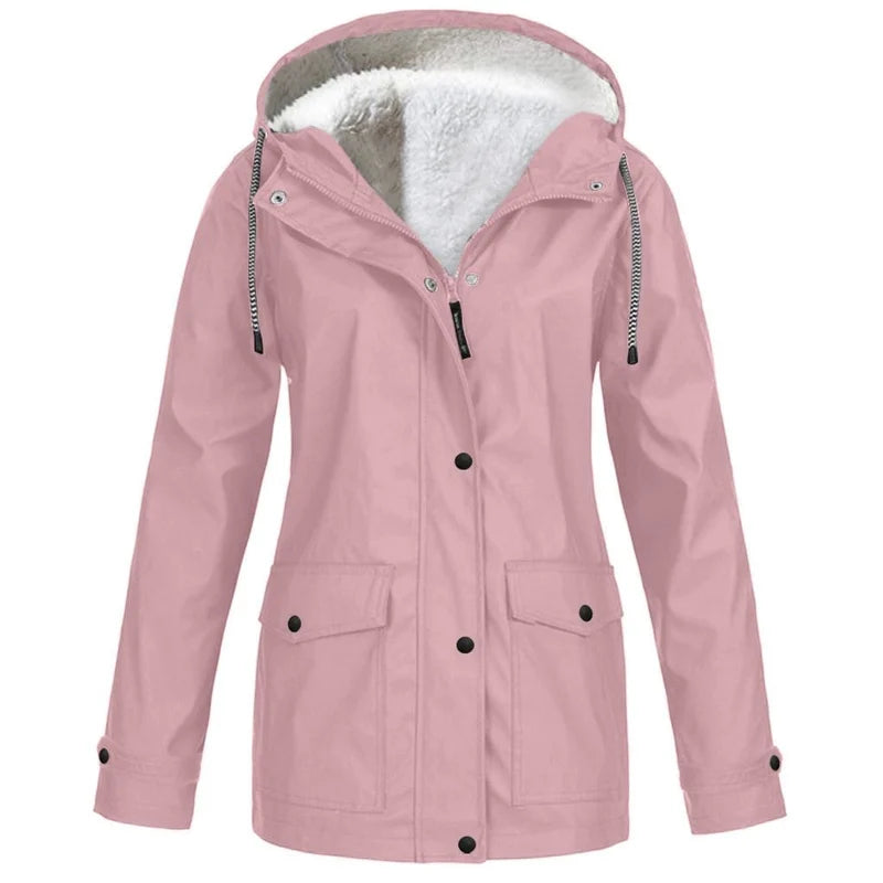 📢📢50%Rabatt!!!🎉✨Gefütterte Outdoorjacke mit Kapuze für Damen
