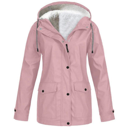 📢📢50%Rabatt!!!🎉✨Gefütterte Outdoorjacke mit Kapuze für Damen