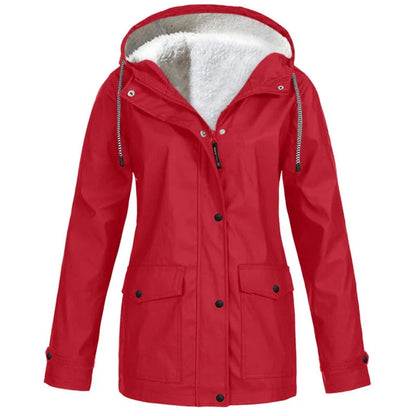 📢📢50%Rabatt!!!🎉✨Gefütterte Outdoorjacke mit Kapuze für Damen