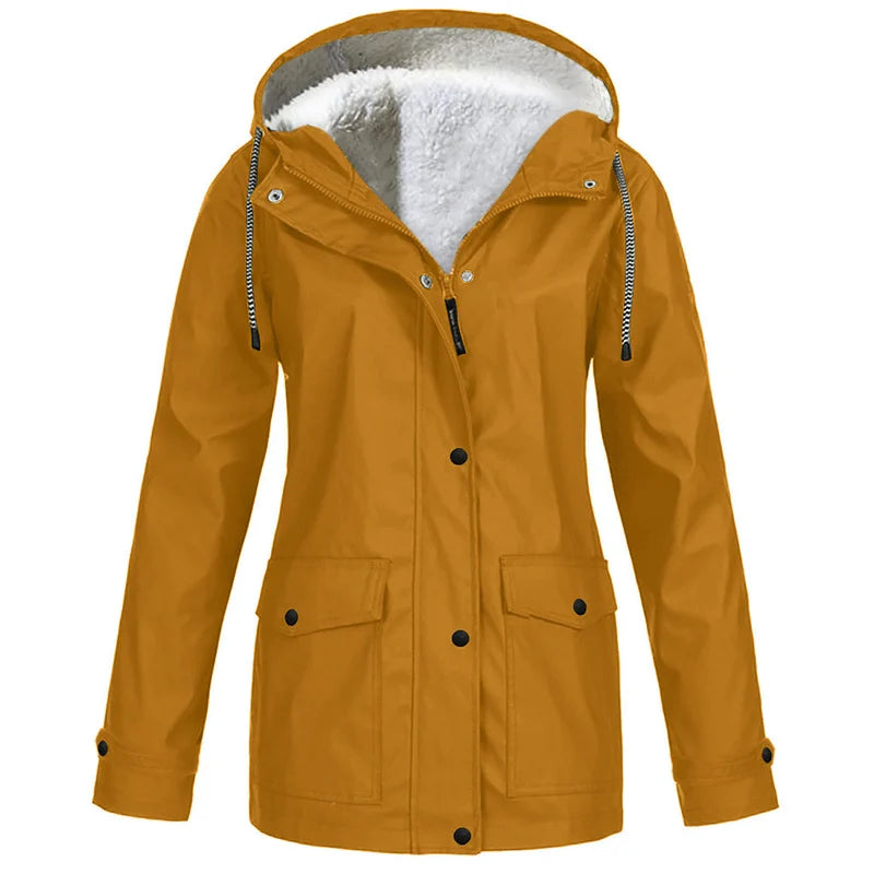 📢📢50%Rabatt!!!🎉✨Gefütterte Outdoorjacke mit Kapuze für Damen