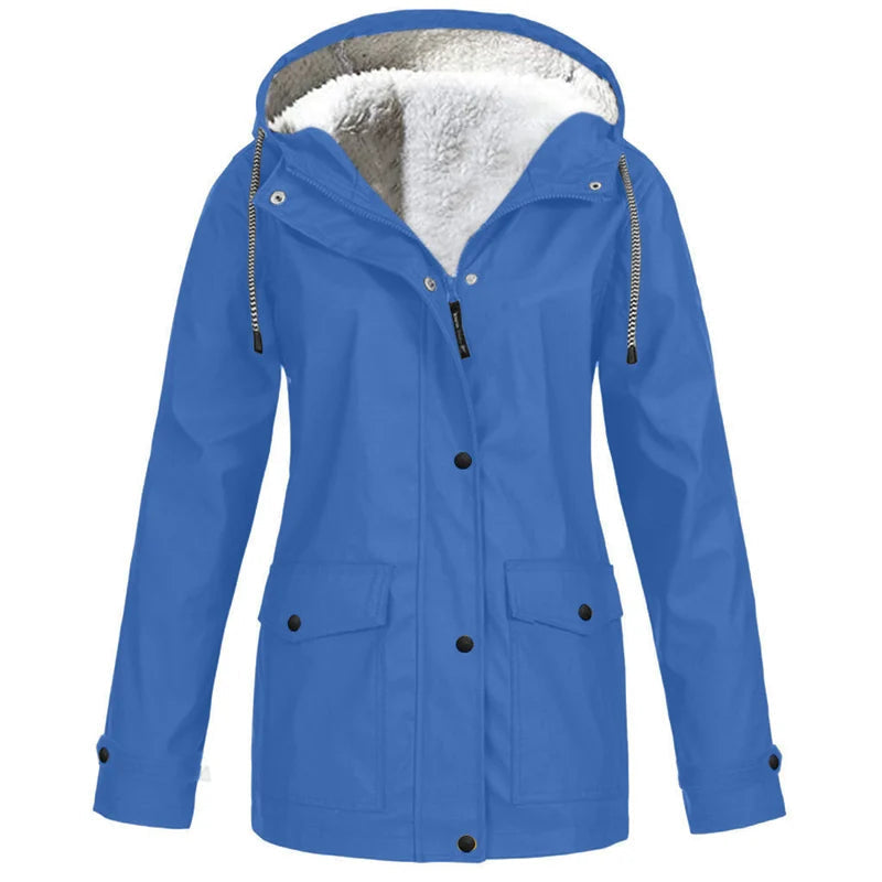 📢📢50%Rabatt!!!🎉✨Gefütterte Outdoorjacke mit Kapuze für Damen