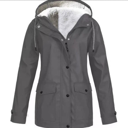 📢📢50%Rabatt!!!🎉✨Gefütterte Outdoorjacke mit Kapuze für Damen