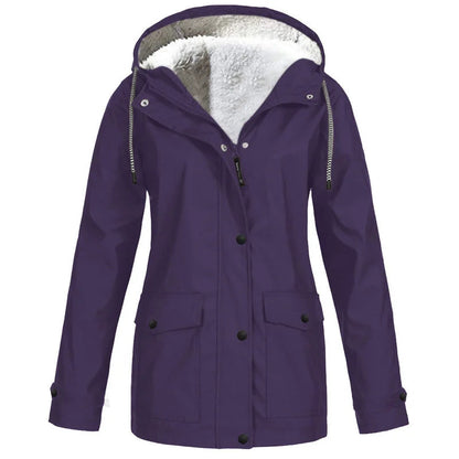 📢📢50%Rabatt!!!🎉✨Gefütterte Outdoorjacke mit Kapuze für Damen