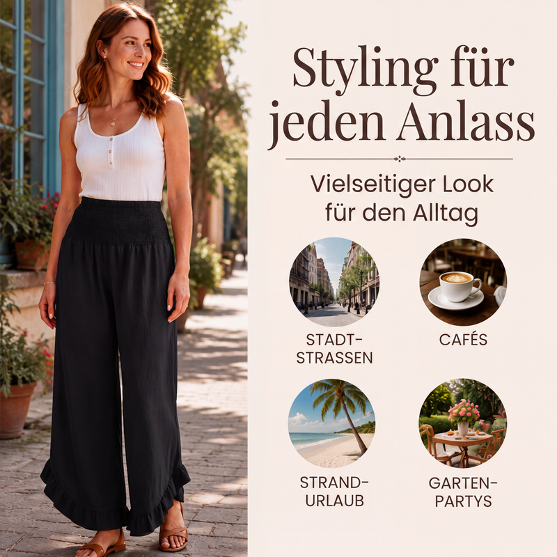 📢📢50%Rabatt!!!🎉✨Damen-Hochbundhosen aus Baumwolle und Leinen
