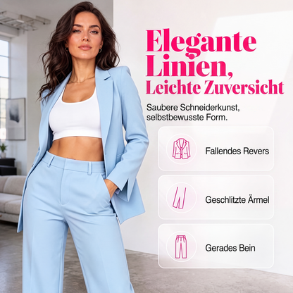 📢📢50%Rabatt!!!🎉✨Elegantes Blazer- & Geradehosen-Set für Damen