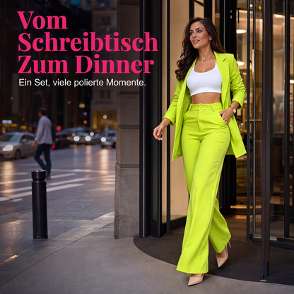 📢📢50%Rabatt!!!🎉✨Elegantes Blazer- & Geradehosen-Set für Damen
