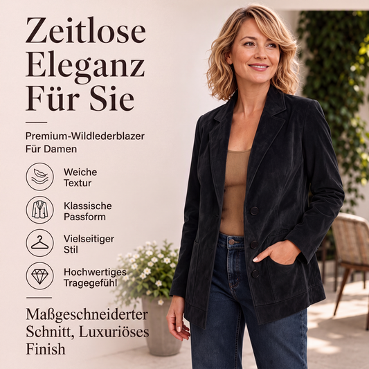 📢📢50%Rabatt!!!🎉✨Wildlederblazer für Damen – Weicher Wildleder-Look, eleganter Schnitt & vielseitig kombinierbar – Perfekt für Alltag, Büro & besondere Anlässe – Jetzt -50%!