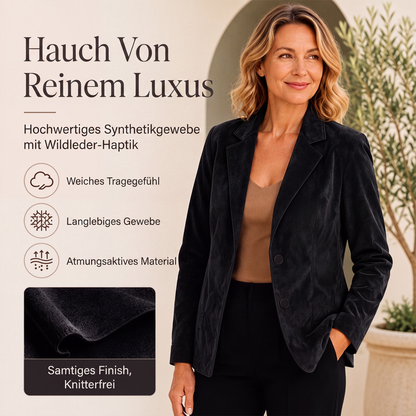 📢📢50%Rabatt!!!🎉✨Wildlederblazer für Damen – Weicher Wildleder-Look, eleganter Schnitt & vielseitig kombinierbar – Perfekt für Alltag, Büro & besondere Anlässe – Jetzt -50%!