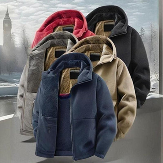📢📢50%Rabatt!!!🎉✨Lässige und warme Herren-Kapuzenjacke mit Reißverschluss