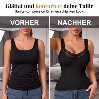 Figurbetontes Spitzen-Tanktop für Damen in großen Größen