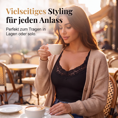 Figurbetontes Spitzen-Tanktop für Damen in großen Größen