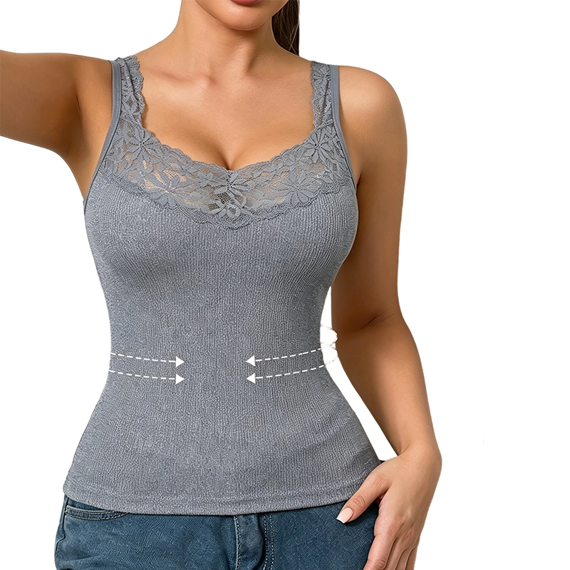 Figurbetontes Spitzen-Tanktop für Damen in großen Größen