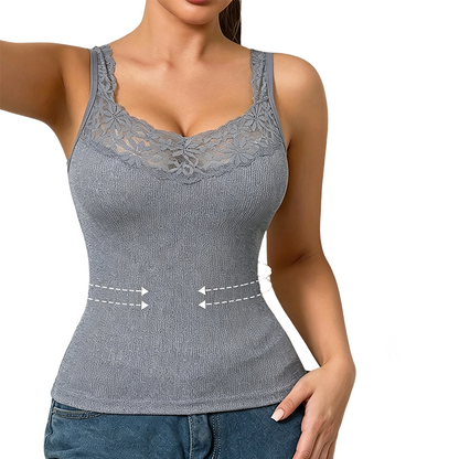 Figurbetontes Spitzen-Tanktop für Damen in großen Größen