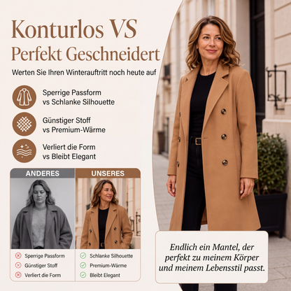 📢📢50%Rabatt!!!🎉✨Zweireihiger Wollmantel für Damen