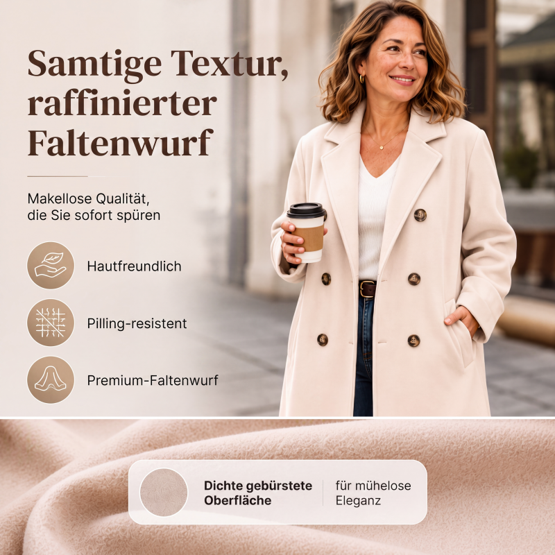 📢📢50%Rabatt!!!🎉✨Zweireihiger Wollmantel für Damen