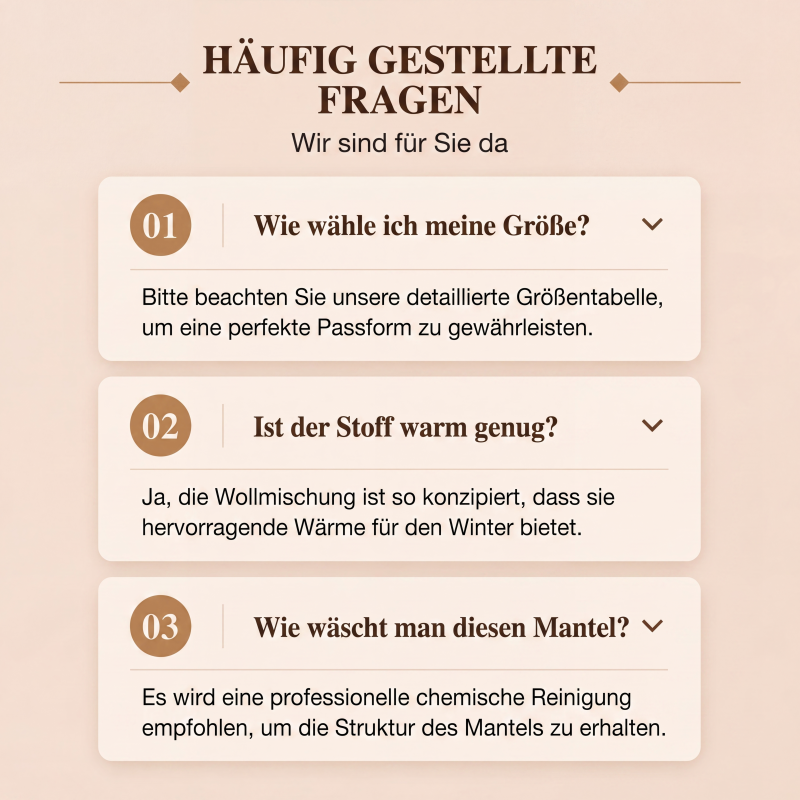 📢📢50%Rabatt!!!🎉✨Zweireihiger Wollmantel für Damen