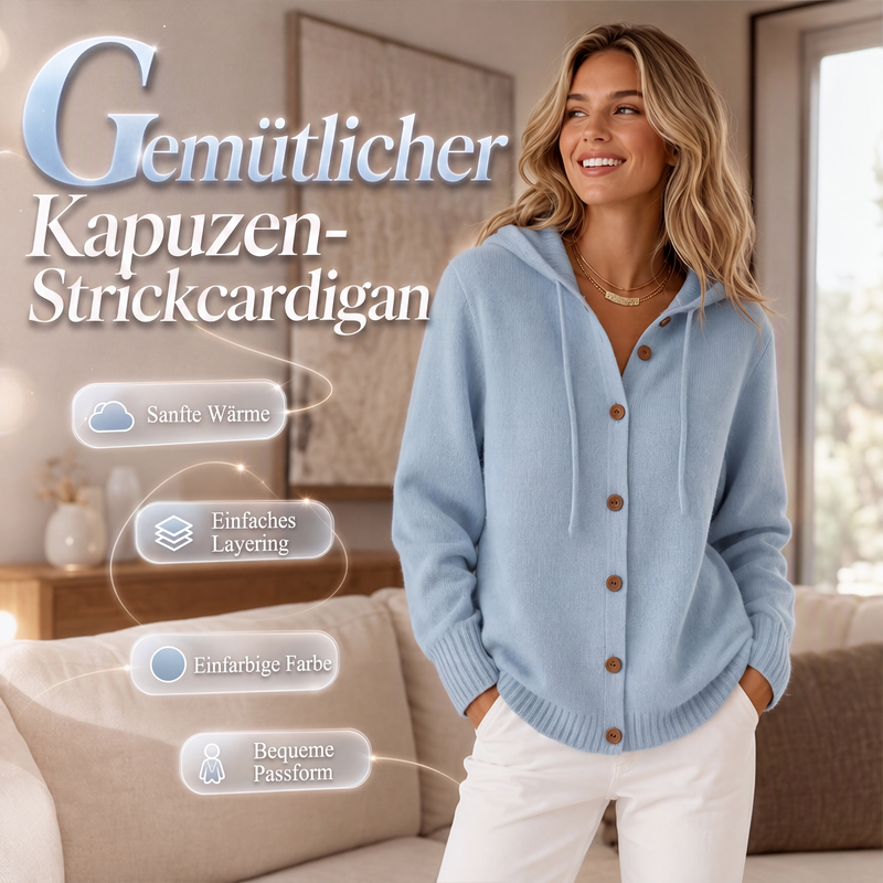 📢📢50%Rabatt!!!🎉✨Bequeme Strick-Cardigan mit Kapuze für Damen