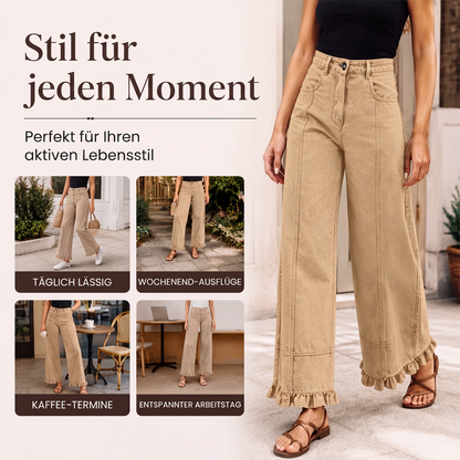 📢📢50%Rabatt!!!🎉✨Damen Jeans mit Rüschensaum – Verspielter Rüschen-Akzent, lässiger Denim-Look & vielseitig kombinierbar – Perfekt für Alltag, Freizeit & coole Looks – Jetzt -50%!