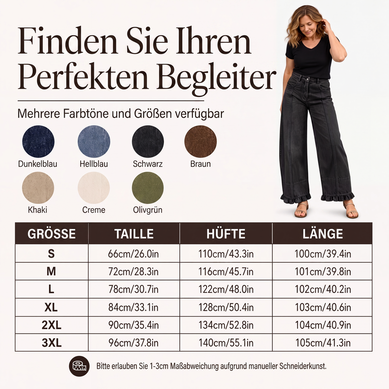 📢📢50%Rabatt!!!🎉✨Damen Jeans mit Rüschensaum – Verspielter Rüschen-Akzent, lässiger Denim-Look & vielseitig kombinierbar – Perfekt für Alltag, Freizeit & coole Looks – Jetzt -50%!