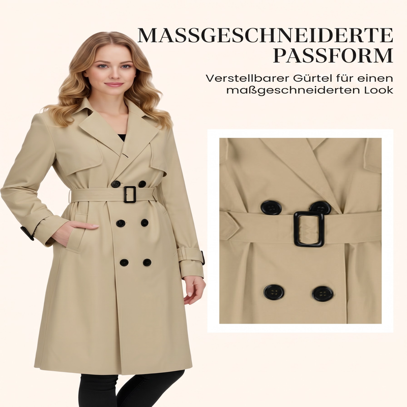 📢📢50%Rabatt!!!🎉✨Damen-Casual-Trenchcoat mit Zweireiher