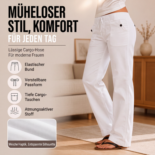 📢📢50%Rabatt!!!🎉✨Damen-Casual-Cargohose mit Kordelzug