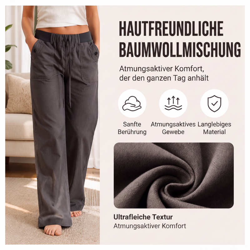 📢📢50%Rabatt!!!🎉✨Damen-Casual-Cargohose mit Kordelzug