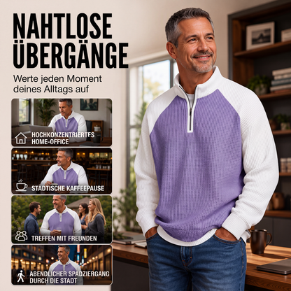 📢📢50%Rabatt!!!🎉✨Herren-Waffelstrick-Quarter-Zip-T-Shirt – Modischer Waffelstrick, praktischer Quarter-Zip & vielseitig kombinierbar – Perfekt für Alltag, Freizeit & aktive Tage – Jetzt -50%!