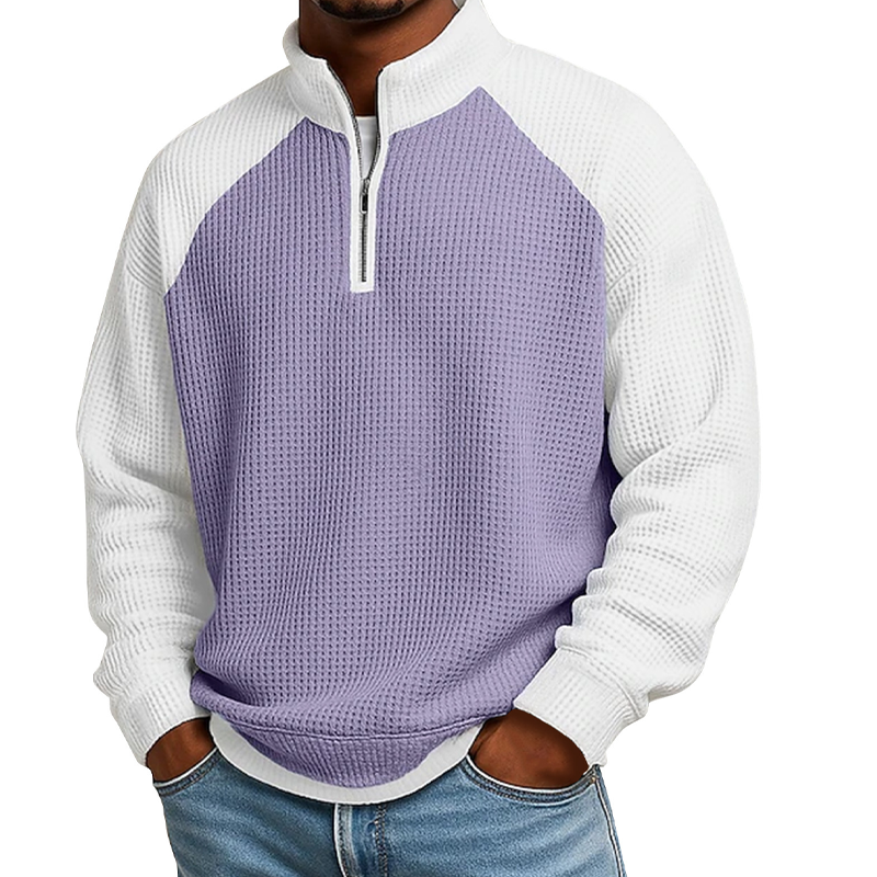 📢📢50%Rabatt!!!🎉✨Herren-Waffelstrick-Quarter-Zip-T-Shirt – Modischer Waffelstrick, praktischer Quarter-Zip & vielseitig kombinierbar – Perfekt für Alltag, Freizeit & aktive Tage – Jetzt -50%!