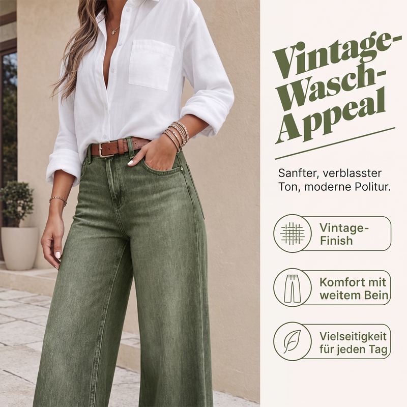 📢📢50%Rabatt!!!🎉🏆 Verkaufsschlager – jetzt halber Preis! Beinverlängernde Wide-Leg Jeans