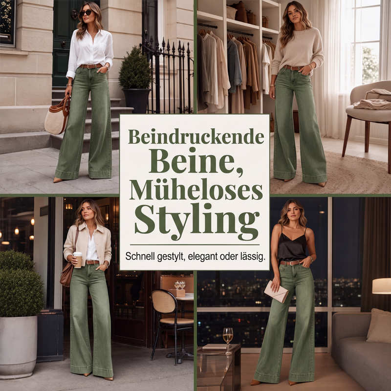 📢📢50%Rabatt!!!🎉🏆 Verkaufsschlager – jetzt halber Preis! Beinverlängernde Wide-Leg Jeans