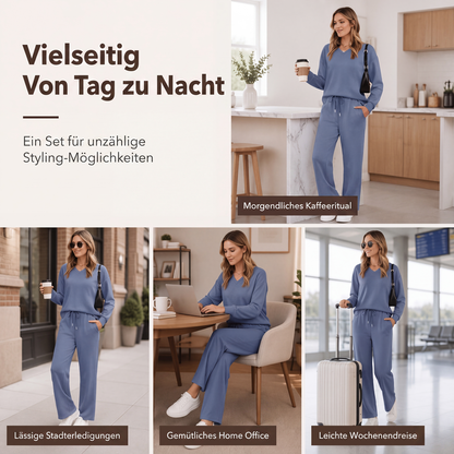 📈 Verkaufshit Nr. 1 – direkt 50%! Zweiteiliges Lounge-Set für Damen: Lässiges Oberteil + Hose