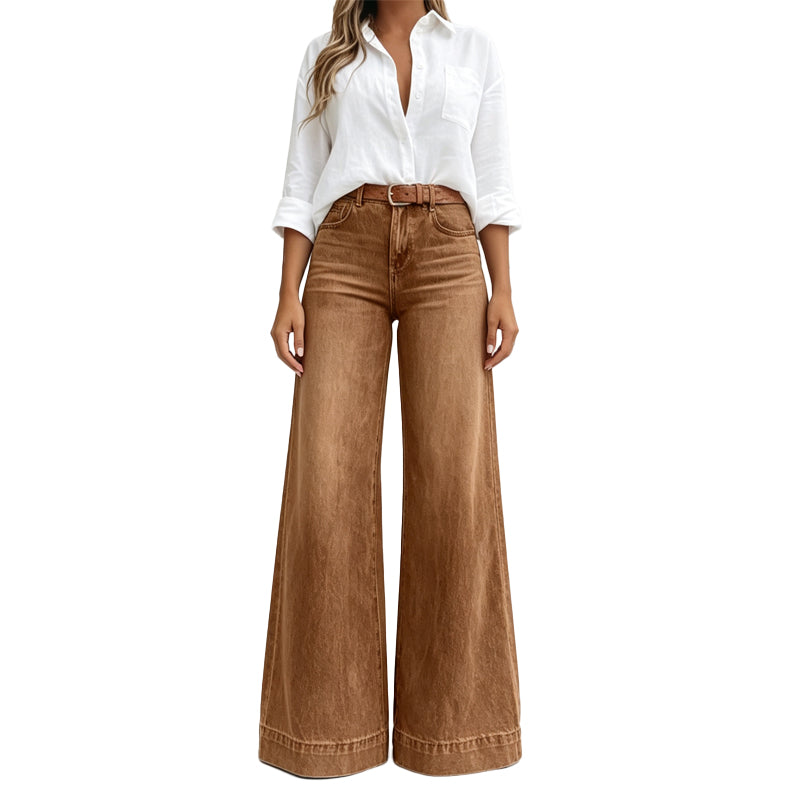 📢📢50%Rabatt!!!🎉🏆 Verkaufsschlager – jetzt halber Preis! Beinverlängernde Wide-Leg Jeans