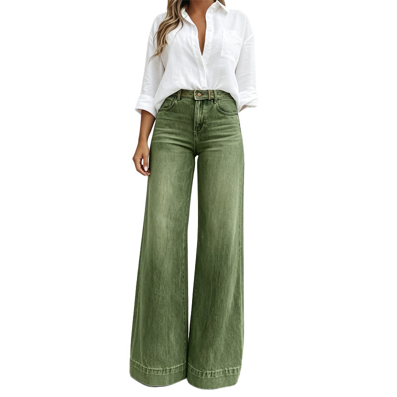 📢📢50%Rabatt!!!🎉🏆 Verkaufsschlager – jetzt halber Preis! Beinverlängernde Wide-Leg Jeans