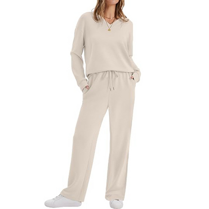 📈 Verkaufshit Nr. 1 – direkt 50%! Zweiteiliges Lounge-Set für Damen: Lässiges Oberteil + Hose