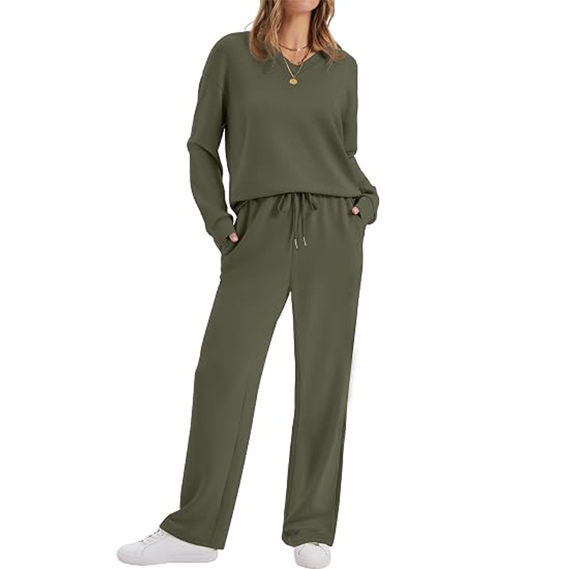 📈 Verkaufshit Nr. 1 – direkt 50%! Zweiteiliges Lounge-Set für Damen: Lässiges Oberteil + Hose