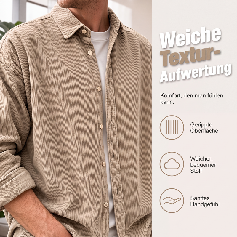 📢📢50%Rabatt!!!🎉✨Herren Freizeit-Cordhemd mit Knopfleiste – Klassischer Cord, lässiger Look & vielseitig kombinierbar – Perfekt für Alltag, Freizeit & die Übergangszeit – Jetzt -50%!