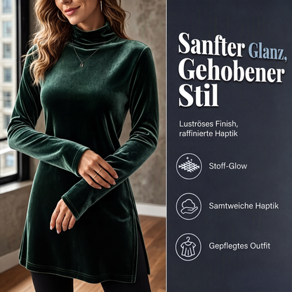 📣📣50%Rabatt!!!🎉✨Stehkragen-Samtbluse – Leichter Stoff, bequemer Sitz & zeitloses Design – Ideal für Frühling, Herbst & elegante Auftritte