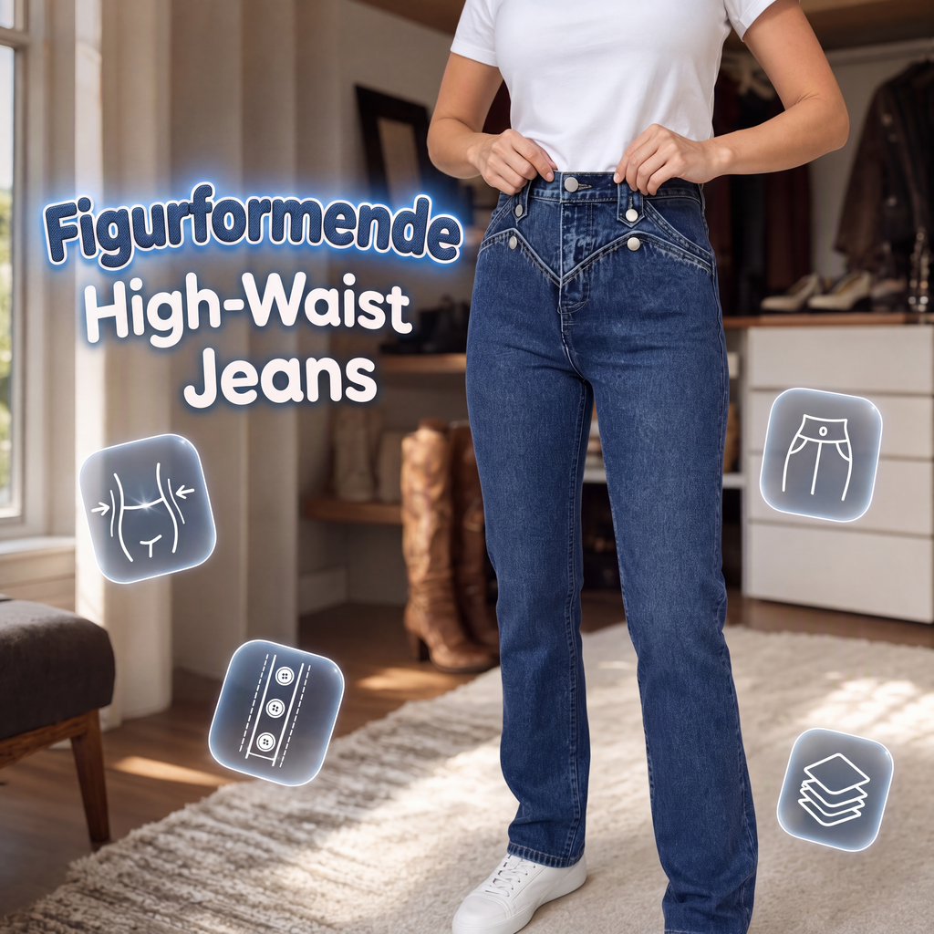 📣📣50%Rabatt!!!🎉✨High-Waist-Jeans mit Formungseffekt – Leichter Denim, bequemer Sitz & zeitloses Design – Ideal für Frühling, Herbst & entspannte Stunden