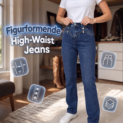 📣📣50%Rabatt!!!🎉✨High-Waist-Jeans mit Formungseffekt – Leichter Denim, bequemer Sitz & zeitloses Design – Ideal für Frühling, Herbst & entspannte Stunden