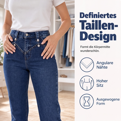 📣📣50%Rabatt!!!🎉✨High-Waist-Jeans mit Formungseffekt – Leichter Denim, bequemer Sitz & zeitloses Design – Ideal für Frühling, Herbst & entspannte Stunden