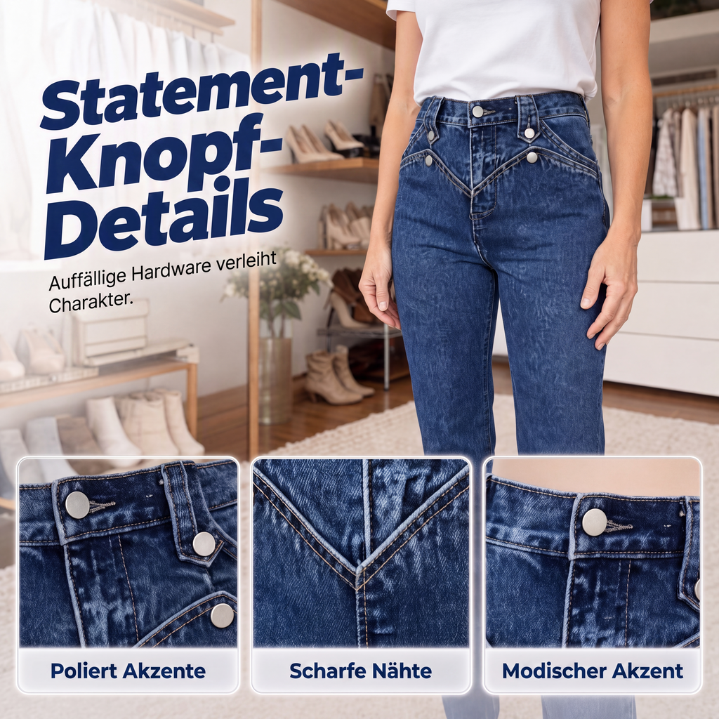 📣📣50%Rabatt!!!🎉✨High-Waist-Jeans mit Formungseffekt – Leichter Denim, bequemer Sitz & zeitloses Design – Ideal für Frühling, Herbst & entspannte Stunden